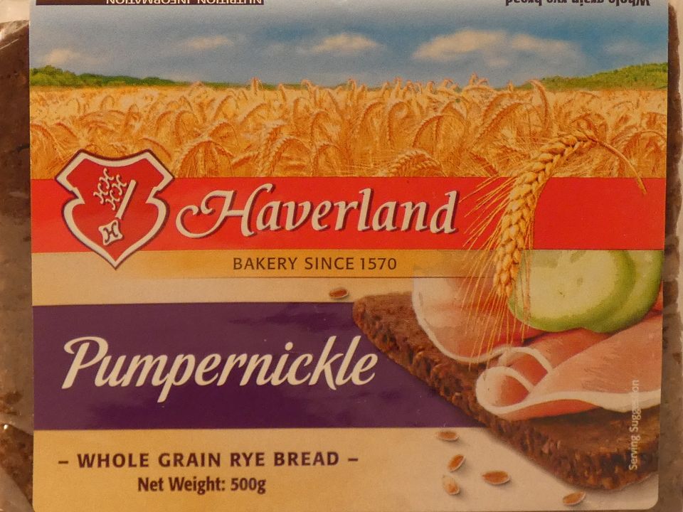 Whole Grain Rye Bread - Pumpernickle -  Haverland