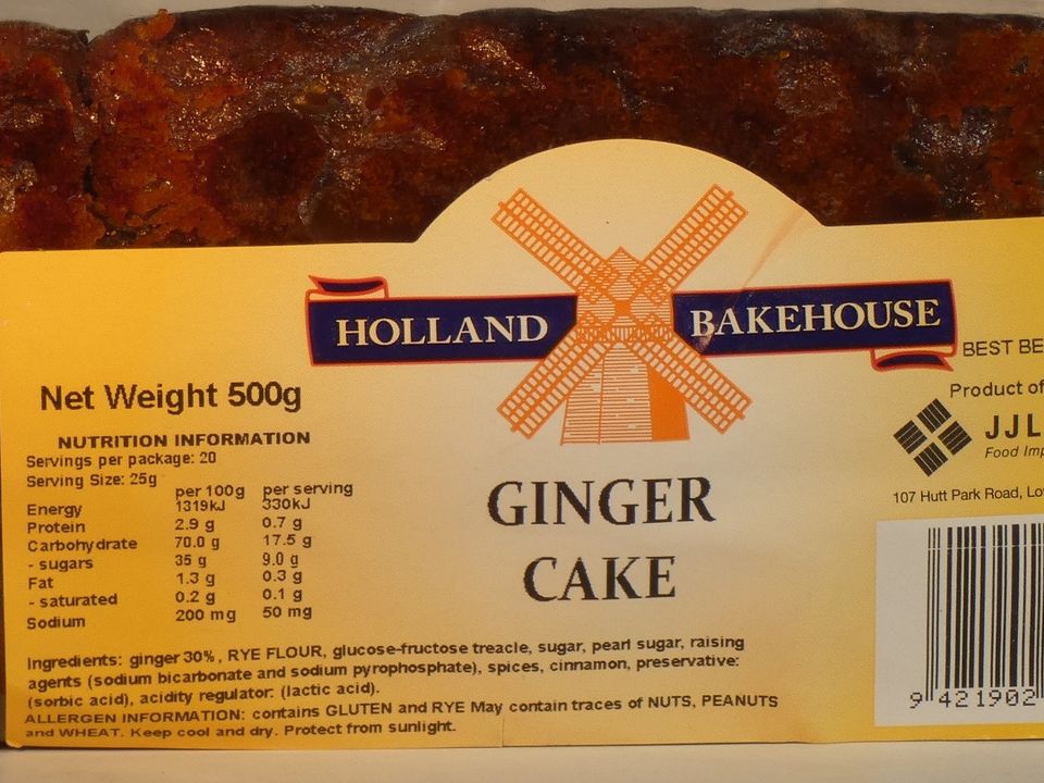 Ginger Cake Holland Bakehouse