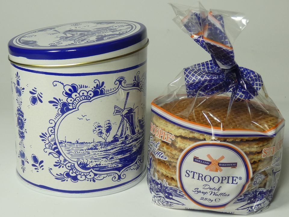 Delft Blue Syrupwafer Tin with wafers
