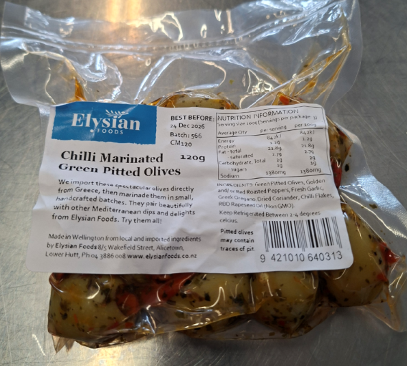 Chilli Marinated Olives 120g