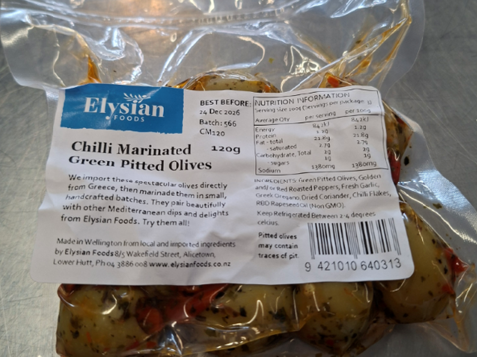 Chilli Marinated Olives 120g
