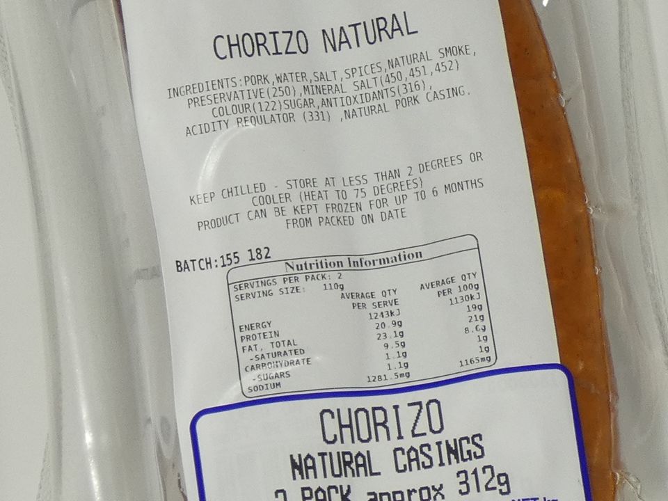 Chorizo 2-pack approx. 312g
